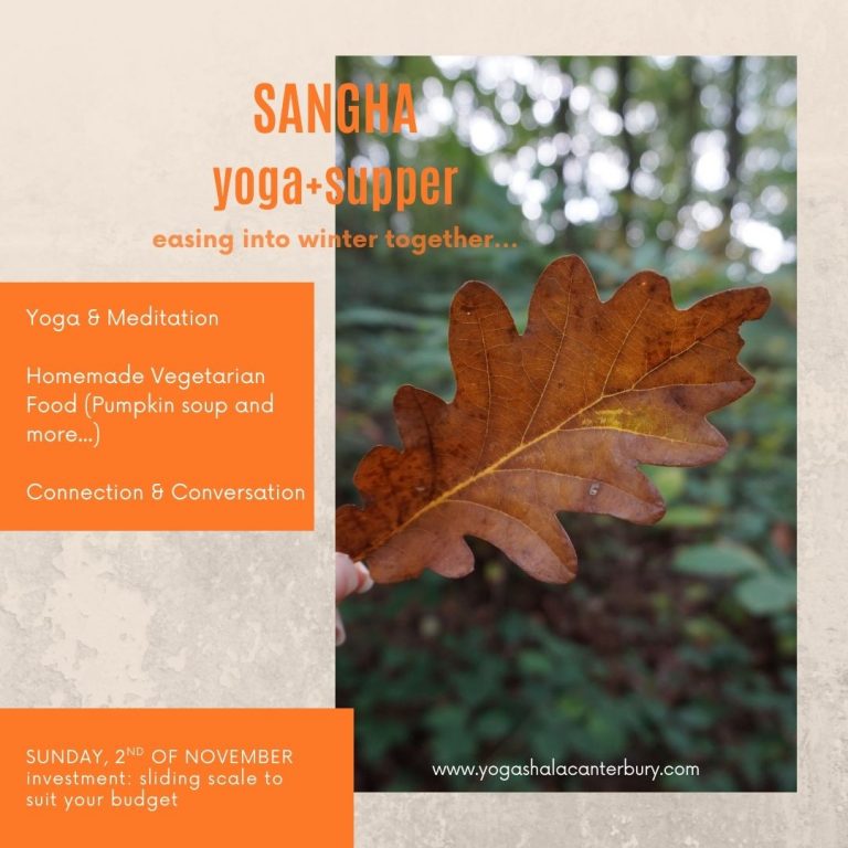 Yoga and Supper gather in Canterbury